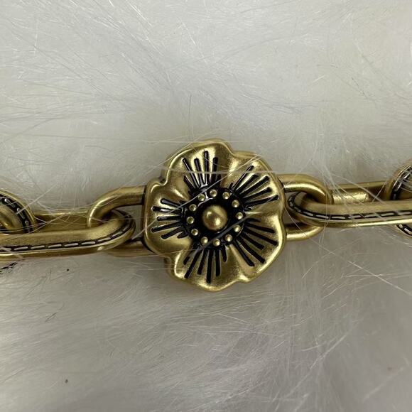 Coach Horse & Carriage Chain Strap In Brass/Brass CX180 NWT - Picture 6 of 8